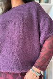 Big Softie Cap Sleeve Knit Top Fig
